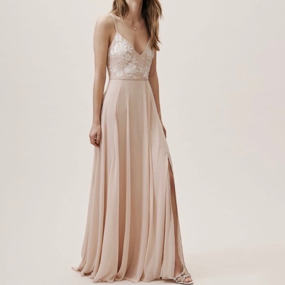 BHLDN Sadia Dress, Oyster, Size 8 - Picture 6 of 16